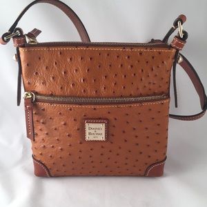 Dooney & Bourke ostrich print crossbody handbag